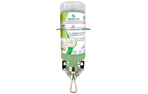 9444978   H&#229;nds&#229;pe Green`R Handwash Almond 1L (12) Til tr&#229;ddispenser